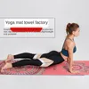 Toalha impressa portátil para estúdio de ioga, tapete digital personalizado antiderrapante de proteção ambiental 240113
