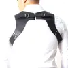 Bälten justerbara pu leathers unisex hängslen för män och kvinnor med metallklämmor cosplay kostymer gotiska suspender