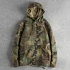 Herrjackor May Khaki Mountain Trend Retro Camouflage Woven Trench Coat for Men Spring and Autumn All-Match Youth Pullover Jacket