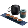 TeAware Set Teel Tören Seti Seyahat Potu Gongfu için Çin Çaydan Şarkı Geleneksel Kompakt Minimalist Servis