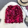 Falda corta Sexy de cintura alta con lentejuelas brillantes para mujer, faldas de lujo Vintage a la moda para fiesta, ropa gótica de primavera y verano 240113