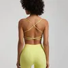 Sexy Backless Sports Bra Women Gym Yoga Crop Top Vest High Support Fitness Bralette Cross Back Push Up Underwear Soft Breathable 240113