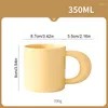 Kubki 1PCS 350 ml w stylu koreańskim tłuszczowym mub projektowy ceramiczny filiżanka prosta kawa para filiżanek herbaty naczyń