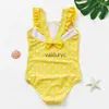 Jednoczęściowe 2 ~ 10-letniego maluchów dziewczynki stroje kąpielowe LDREN One Piece Kids Beach Wear Swimming Stetfit-St246 H240508