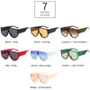 Zonnebril Vintage Oversized Een Stuk Ronde Vrouwen Merk Designer Mode Kleurrijke Brillen Mannen Goggle Shades Zonnebril