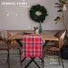 Gerring Natale Rosso Plaid Bandiera Da Tavolo Tarn Tinto Verde Runner Per Sala Da Pranzo Tovaglietta Decor Mobile TV Tovaglia 240112