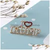 Party Favor Unique Design Trump Rhinestone Brosches For Women Red Heart Letter Coat Dress smycken Drop Delivery Home Garden Festive DH7KA