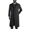 Masculino casual longo trench coat primavera outono único breasted britânico vintage blusão casaco casual para fora M-6XL