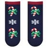 12 pares de meias casuais femininas para o natal algodão padrão em meias bonito inverno de alta qualidade meias femininas macio tornozelo meia 240113