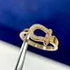 Anello 18k Gold Mold Twisted Rings Knot Ringサイズ8汎用結び目ユニセックス汎用リングシルバーメッキジュエリーギフト3色アニロリングセットギフトジュエリー
