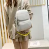 Okul çantaları gerçek deri moda basit kadın sırt çantası panelli küçük tasarımcı çanta kızlar satchel sırt çantası omuz