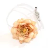 Collier ras du cou Vintage à fleurs pour filles, accessoires de bijoux, tempérament romantique, collier à boucle en cuir