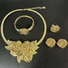 Italienische Schmucksets für Frauen, vergoldet, modische Halskette, Ohrringe, Luxus-Hochzeit, Valentinstag-Geschenk 240112