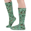 Women Socks Monkey World Floral Print Kawaii Strumpor Men Quality Running Autumn Design Anti Slip