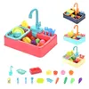 Kitchen Kids Mini Water Dispenser Electric Diskmaskin låtsas Spela House Games roll Spela Food Summer Kitchen Toys for Girls 240112