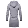 Men's direct shipping discount cardigan fashionable sweater hood windproof casual European size top large pocket dress 240113
