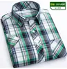 Chemises décontractées pour hommes Arrivée Hommes Lâche à manches courtes Grand Mince Été Pur Coton Stripe Smart Plaid Mode Plus Taille M-8XL