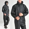 Men's Trench Coats Waterproof Raincoat Overalls Rain Suit For Men Motorcycle Workwear Fashionable And Durable Black Color Various Sizes