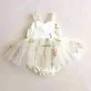 Rompers nyfödda mode baby girl prinsessan fairy blommor sling romper klänning spädbarn småbarn tyll jumpsuit sommar baby kläder 3m-18mvaiduryb