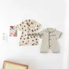 Pajamas MILANCEL 2022 Baby Short Sleeve Infant Boys Sleeper Wear Sleeping Set Toddler Rompers H240508