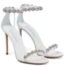 Été luxe Aquazzus Love Link sandales chaussures avec cristaux femmes robe de mariée mariage Slingback dame gladiateur Sandalias EU35-43