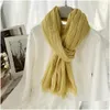 Autumn Winter Cotton Scarf Warm Literary and Retro Natural Wrinkle for Men Drop Delivery Dhpuz