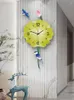 Wall Clocks Acrylic Clock With LED Light Modern Design Living Room Decoration Dining Creative Home Decor