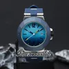 Nouveau 44mm Aluminium 103815 Automatique Montre Pour Homme Marqueurs De Bâton Cadran Gradation Bleu Boîtier En Acier Bracelet En Caoutchouc Bleu Montres Pour Hommes Timezonewatch DHTM Z15d