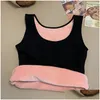 Camisoles Tanks Vrouwen Fleece Ondergoed Thermiek Top Breien Tank Veet Winter T-shirt Warm Vrouwelijk Ondershirt Lingerie Mouwloos Drop Otgq2