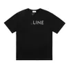 Celinnes t-shirt designers lyx mode kvinnors svartvita rutnät pärlor mosaik färgblock bokstäver rund hals kort ärm t-shirt fashionabla män och kvinnor