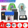 Kuru Fırın Direkt Transfer Filmi ile XP600 Paket için Yazıcı A3 Tshirt Baskı Makinesi