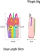 Factory direct selling silicone toys children cute colorful unicorn bubble messenger coin purse children gift9778253