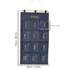 Opbergzakken 12 vakken Creatieve maand hangende tas Kastdeur Achterwand Hanger Stof Denim Verlichte kerstmand