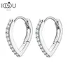 IOGOU Simple Water Drop Hoops Earrings Certificate D020CT Genuine 925 Silver Jewelry for Women Gift Korean Fashion 240112