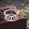 Cluster ringen HOYON uitgeholde strakke hoepel vloek twee-in-een paar ring opening vintage paar sieraden voor vrouwen mannen Valentijnsdag aanwezig