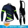 Pro Team Winter Cycling Jersey Set Vélo Sportwear Costume VTT Uniforme Ropa Ciclismo Vélo De Route Vêtements Bicicleta Long Bib Pantalon 240112