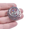 Pendant Necklaces 1Pc Design Christmas Snowflake Floating Memory Locket Diy Clear Glass Living Relicario Women Jewelry Bulk