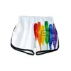 Draag LGBT Rainbow Dames Strandshorts Board Zwembroek DM Badmode Boardshorts Sexy Boxer Badpak Surf Korte Broekenset