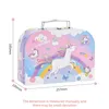 Jeu de simulation pour enfants thé de l'après-midi en plastique tasse de licorne Dessert gâteau ensemble de jouets boîte de rangement exquise cadeau d'anniversaire pour fille XPY 240112