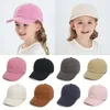 Ball Caps Wholesale Kids Solid Color Korean Version Children Snapback White Baseball Cap With Spring Summer Hiphop Boy Girl Baby Hats