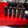 Make-up Lipstick Set 5 stks Rubywoo dubonnet chili Zwarte Buis Rouge Matte Lipsticks Langdurige lip Cosmetica Box Kit met cadeauzakje