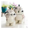 Pour chien P Ins Simation Husky Doll Stuff Animal et jouet Little Er Ha Petite taille Mode Cadeau de Noël Hy Wy Drop Livraison Dhnqj