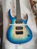 7 strängar Mayon Duell 3-Tone Blue Burst Eye Poplar Top Electric Guitar 5-Piece Wenge Neck Ebony Fretboard 24 Extra Jumbo Fets Back Belly Cut Front underarm Contour