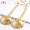 Bijoux ensoleillés déclaration grandes boucles d'oreilles longues boucles d'oreilles pendantes pour femmes boucles d'oreilles boule bijoux à la mode pour cadeaux d'anniversaire de fête 240113