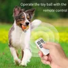 Smart Interactive Pet Ball Remote Control blinkande rullande hoppande roterande vattentät hundtuggtopp för aggressiva tuggare 240113