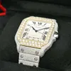 Factory Price Customize Hip Hop Iced Out VVS Moissanite Diamond Mechanical Watch with GRA Certification