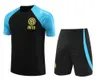 24/25 Internationella ban- och fältuniform Chandal Futbol Football Milan Training Uniform Kits 2024/2025 New Miles Camiseta de Foot Short Sleeved Jersey Sportwear