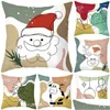 Coussin / Oreiller décoratif Oreiller Joyeux Noël Décor à la maison Er 45x45 cm Dessin animé drôle imprimé Chambre d'enfants Décoration Case Xmas Drop Deli DHPHT