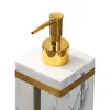 Dispensador de sabão líquido com textura de mármore, recarga à prova de vazamentos, garrafa de loção elegante