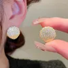 Pendientes de aro Huitan con forma de concha ostentosa para mujer, Piercing en la oreja, novedad para chicas, fiesta de boda, regalo exquisito, joyería de moda